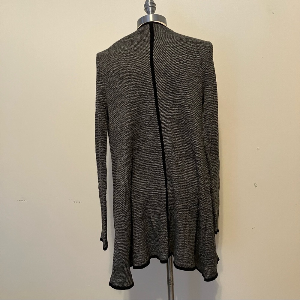 Eileen Fisher Long Cardigan Wool Linen Blend Open Front Petite Small Lagenlook - Picture 10 of 10